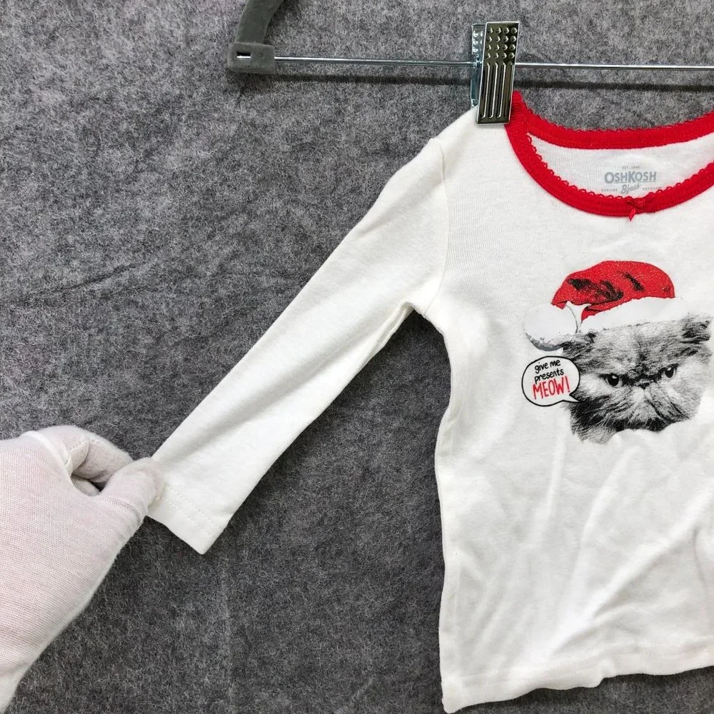 NWT Oshkosh B'gosh‎ Baby 6M Christmas Grumpy Cat Graphic T Shirt Long Sleeve